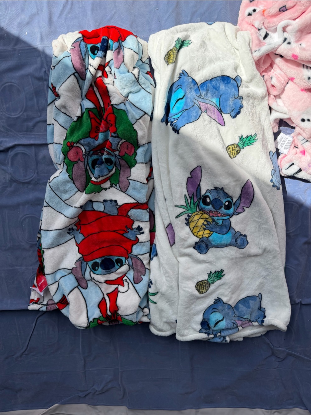 Disney Stitch Plush Throw Blankets -new w tags